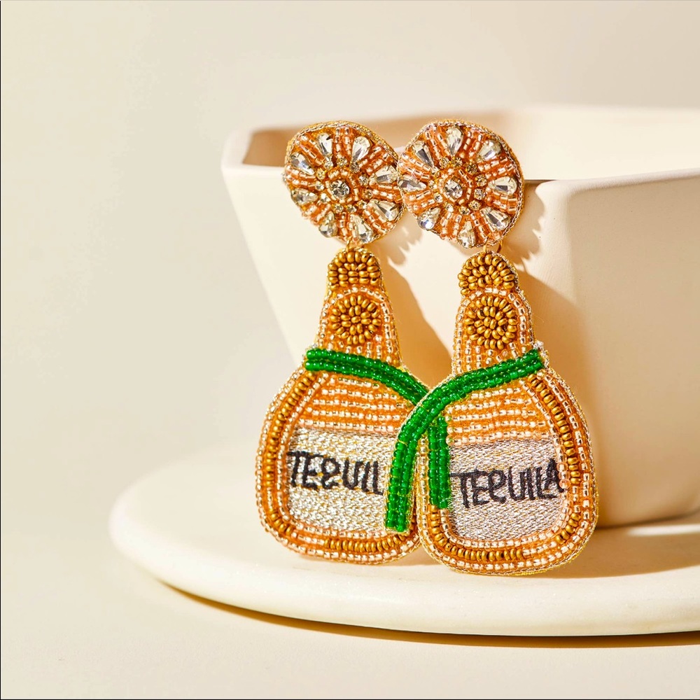Tequila Bottle Dangling Earrings